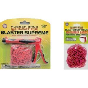 Hog Wild Rubber Band Shooter Pen with Keychain Ring and bonus refill pack